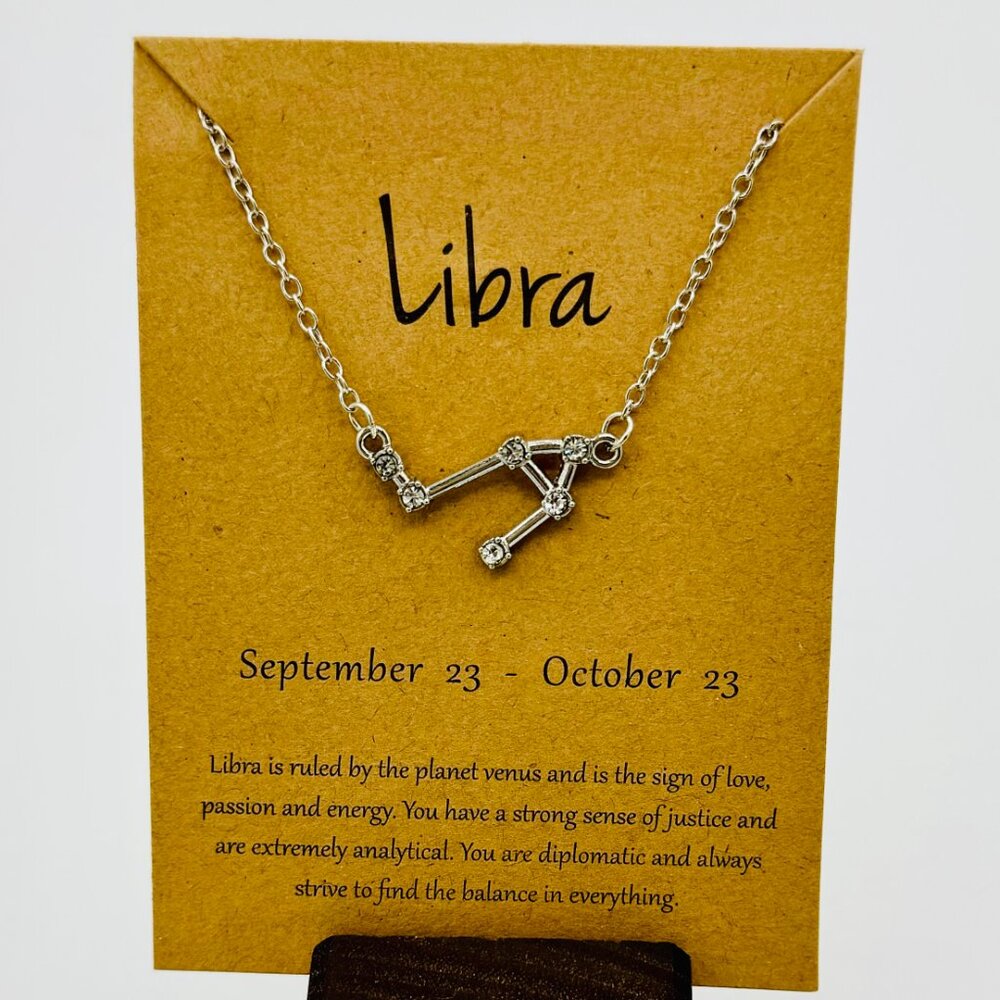 Silver Libra Constellation Necklace - NWT